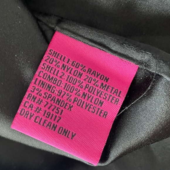 Betsey Johnson Strapless Black and Gold Peplum Dress - Size 4 - Picture 7 of 7